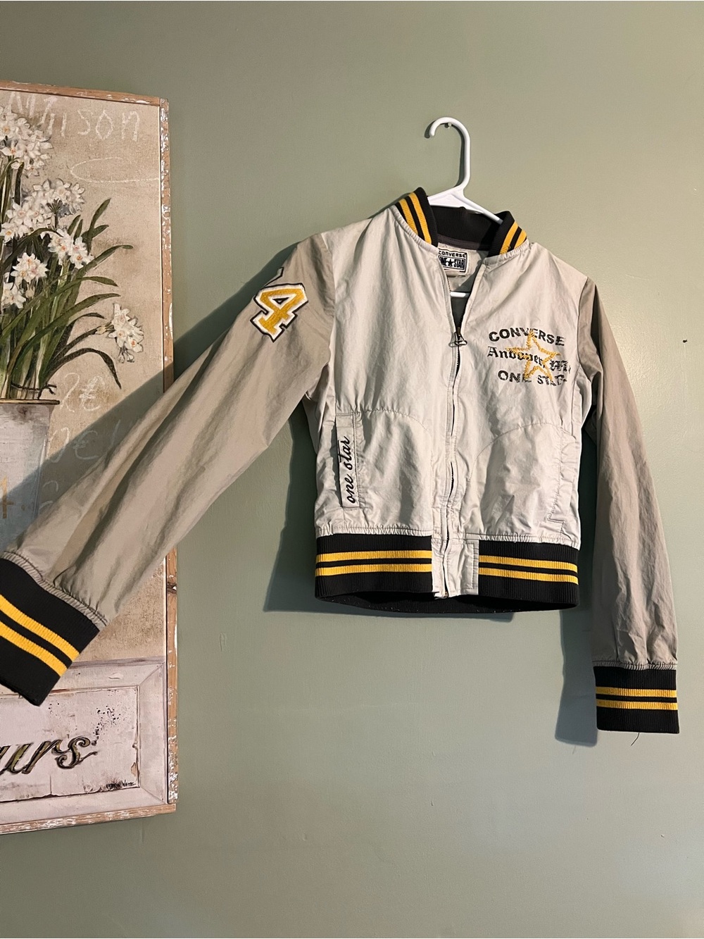 Converse Cream and Yellow Kids' Varsity-Style Jacket